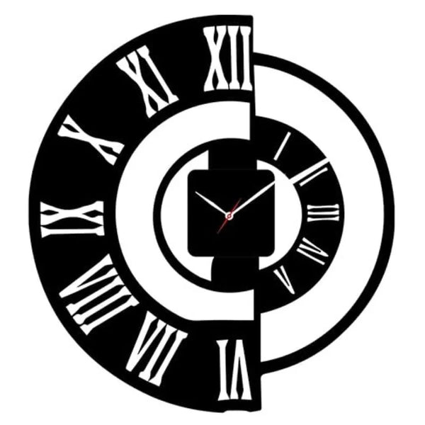 3D DIY Wooden Wall Clock | MDF Silent Quartz Wall Clock | Decorative Hanging Clock for Home & Office