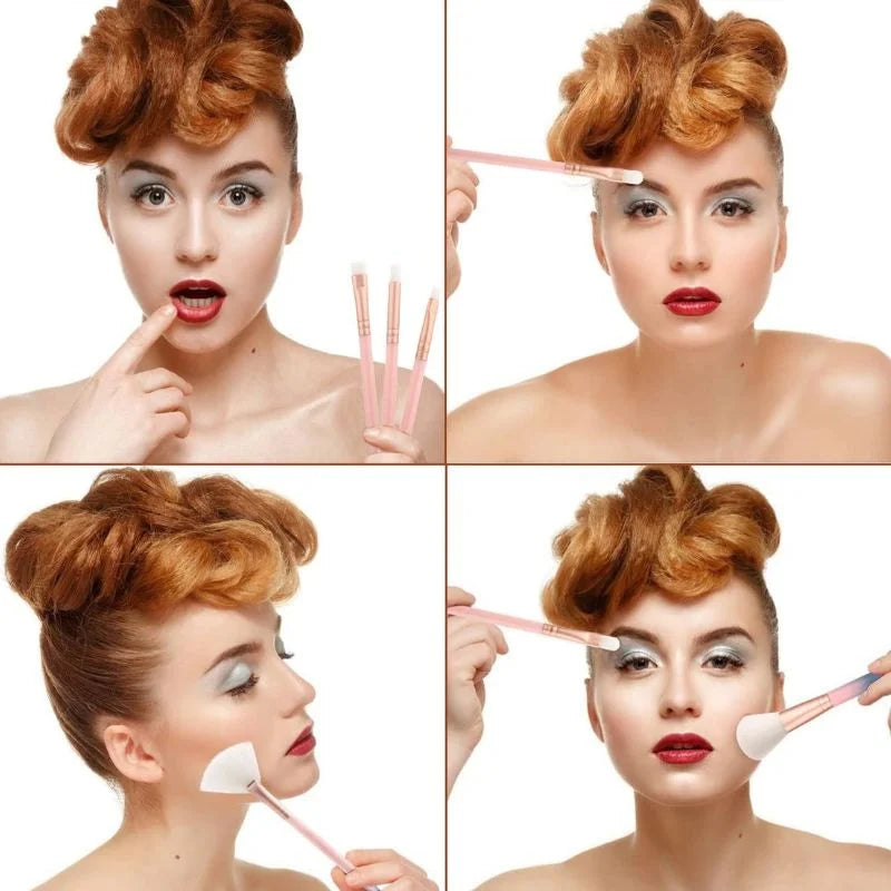 Huada Beauty Makeup Brush Set – 12-Piece Professional Makeup Tool Kit | Soft, High-Quality Synthetic Bristles