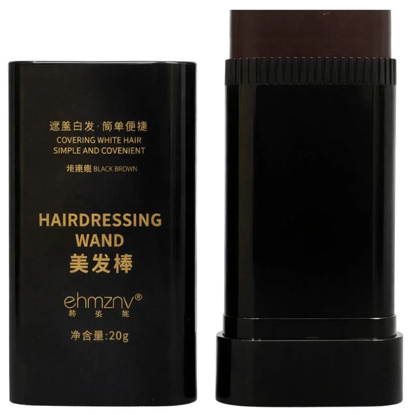 Brown Temporary Hair Color Stick | Long-Lasting Gray Coverage Hair Touch-Up Wand | 20g