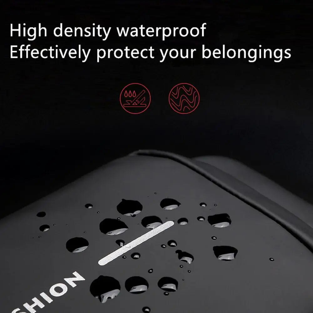 Multifunction Anti-Theft USB Charging Crossbody Shoulder Bag | Black