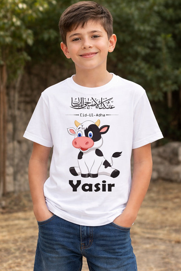 Customized Bakra Eid T-Shirt – Personalized Eid Ul Adha Printed T-Shirts for Kids & Adults